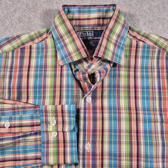 Polo Ralph Lauren Other - Polo Ralph Lauren Men's L/S Regent Custom Fit Cotton Plaid Shirt Size Medium